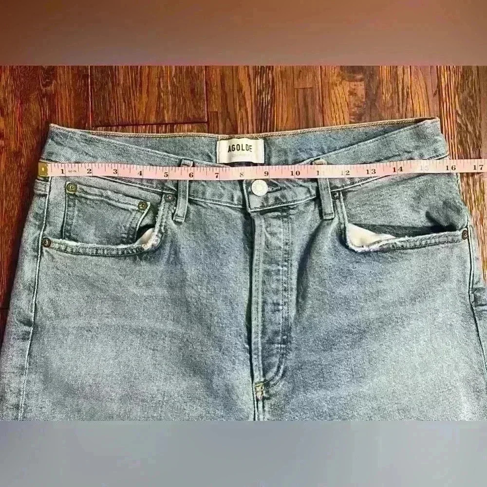 AGOLDE Riley High Rise Straight Jean in Blitz - Picture 4 of 13